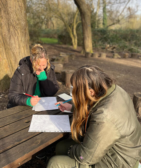 participants writing